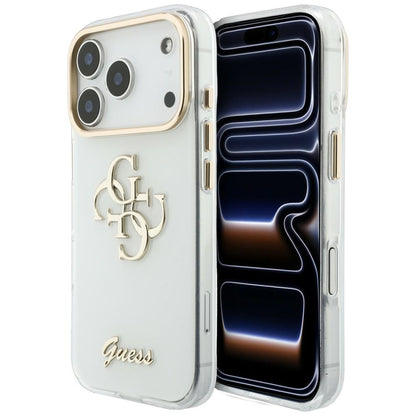 Pouzdro pro Apple iPhone 18 Pro Max / 17 Pro Max, Guess, IML 4G Metal Script, Bílé