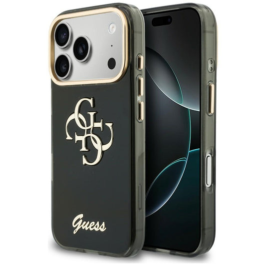 Pouzdro pro Apple iPhone 18 Pro Max / 17 Pro Max, Guess, IML 4G Metal Script, Černé