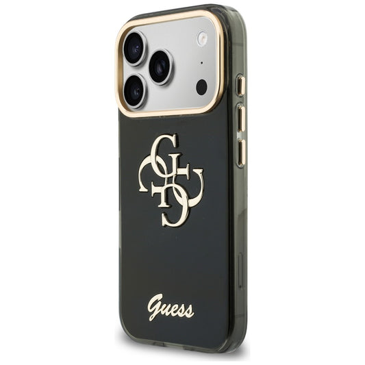 Pouzdro pro Apple iPhone 18 Pro Max / 17 Pro Max, Guess, IML 4G Metal Script, Černé