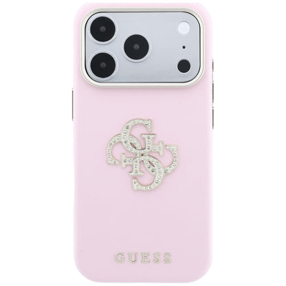 Pouzdro pro Apple iPhone 18 Pro Max / 17 Pro Max, Guess, Smooth Big Strass Logo, růžové