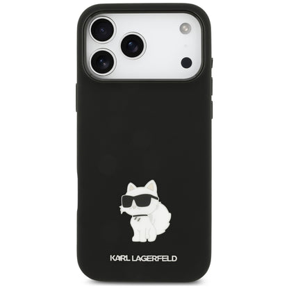 Case for Apple iPhone 18 Pro Max / 17 Pro Max, Karl Lagerfeld, Choupette Metal Pin, Black