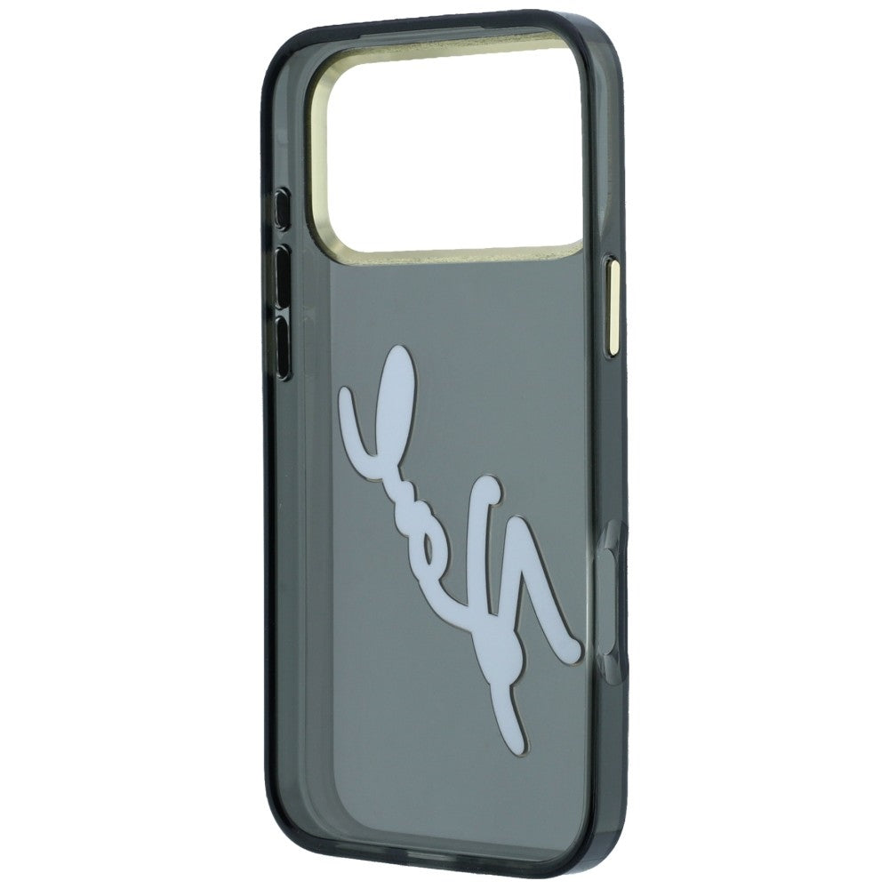 Pouzdro pro Apple iPhone 18 Pro Max / 17 Pro Max, Karl Lagerfeld, IML Big Signature Resin Logo Metal Frame, Černé