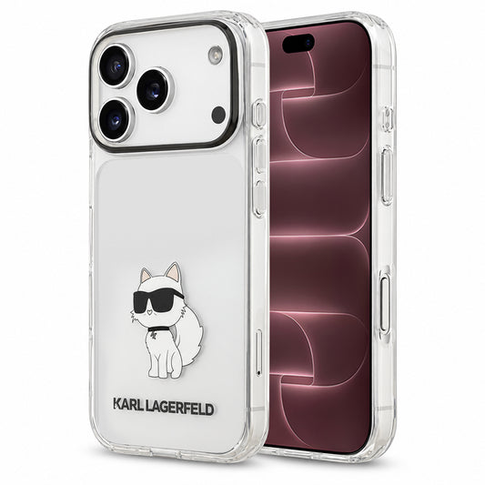 Pouzdro pro Apple iPhone 18 Pro Max / 17 Pro Max, Karl Lagerfeld, IML Choupette NFT, průhledné