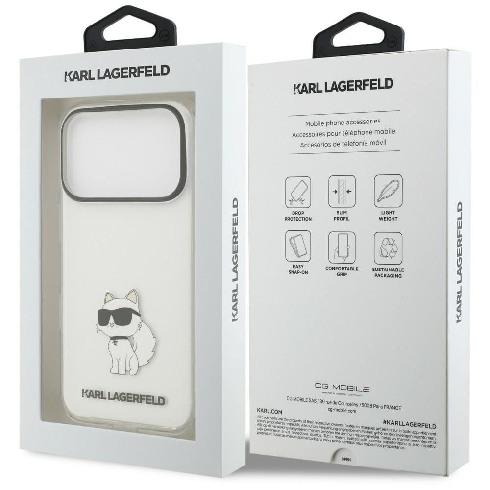 Pouzdro pro Apple iPhone 18 Pro Max / 17 Pro Max, Karl Lagerfeld, IML Choupette NFT, průhledné