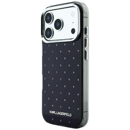 Pouzdro pro Apple iPhone 18 Pro Max / 17 Pro Max, Karl Lagerfeld, IML kamínky a elektrolytický logo, černé