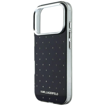 Pouzdro pro Apple iPhone 18 Pro Max / 17 Pro Max, Karl Lagerfeld, IML kamínky a elektrolytický logo, černé