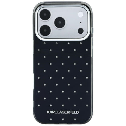 Pouzdro pro Apple iPhone 18 Pro Max / 17 Pro Max, Karl Lagerfeld, IML kamínky a elektrolytický logo, černé
