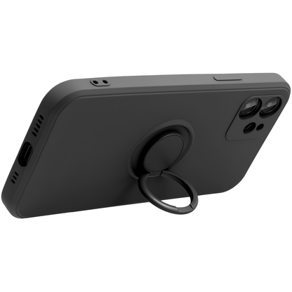 Pouzdro pro Apple iPhone 16 Pro, OEM, silikonový kroužek, černé