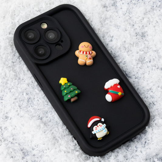 Pouzdro pro Apple iPhone 15 Pro, OEM, Ultra Trendy 3D Christmas, Černé
