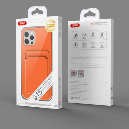 Pouzdro pro Apple iPhone 15, XO Design, Slot pro kartu, Oranžové
