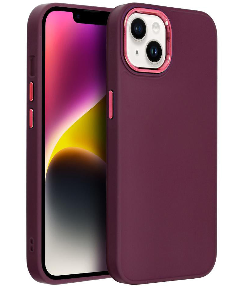 Pouzdro pro Apple iPhone 18 Pro / iPhone 17 Pro, OEM, Frame, vínové