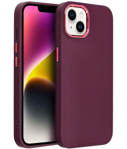 Pouzdro pro Apple iPhone 18 Pro / iPhone 17 Pro, OEM, Frame, vínové