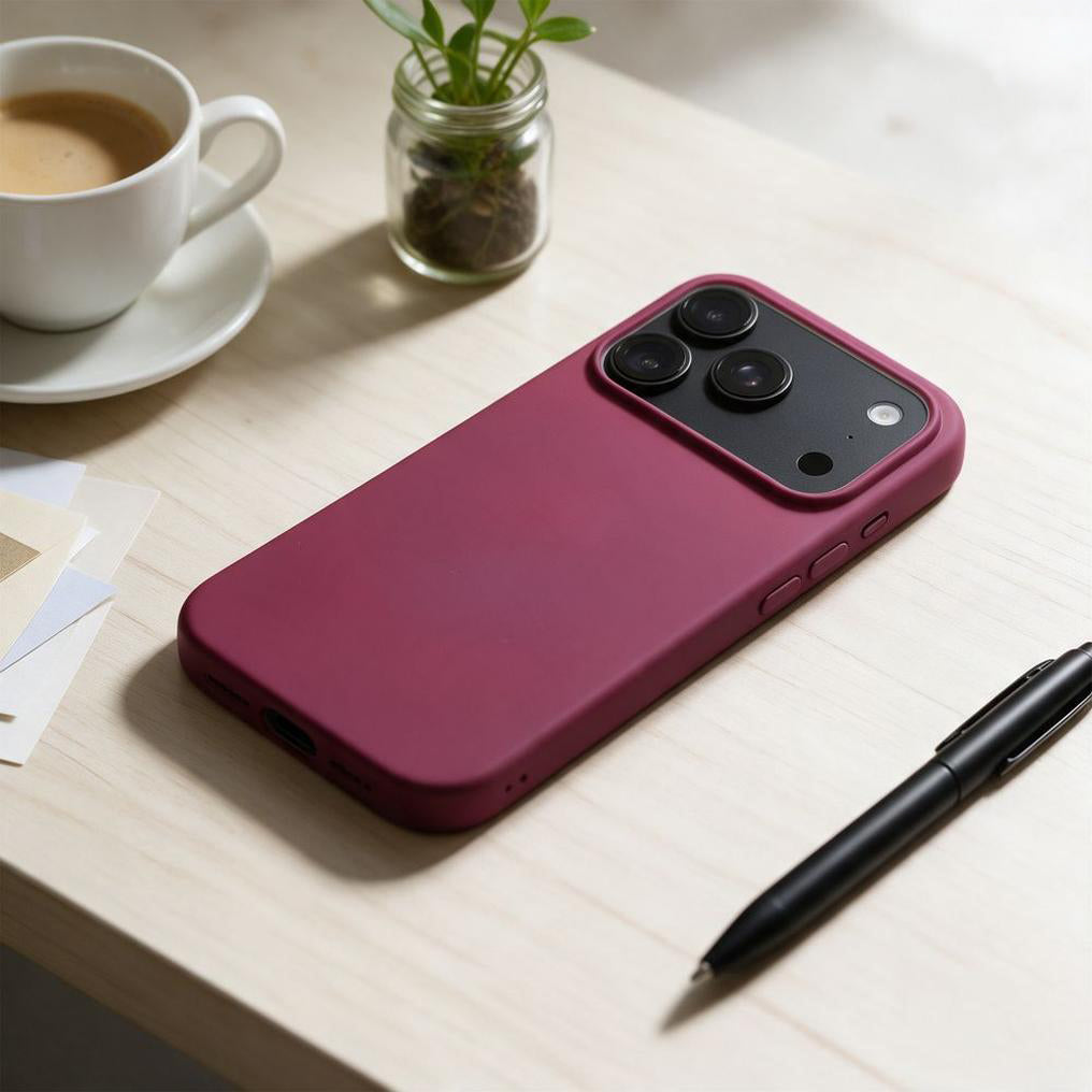 Pouzdro pro Apple iPhone 18 Pro Max / 17 Pro Max, OEM, silikonové, vínové
