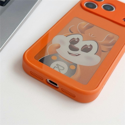 Pouzdro pro Apple iPhone 17 Pro, OEM, Přizpůsobený E-Ink displej, Oranžové