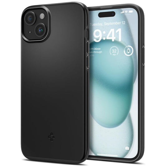 Pouzdro pro Apple iPhone 15, Spigen, Thin Fit, Černé ACS06776