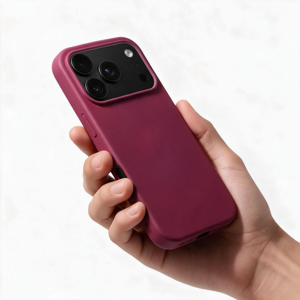 Pouzdro pro Apple iPhone 18 Pro / iPhone 17 Pro, OEM, silikonové, vínové