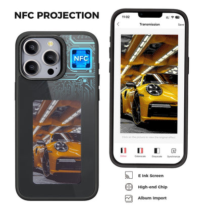 Pouzdro pro Apple iPhone 13 Pro Max, OEM, Přizpůsobený E-Ink displej, Černá