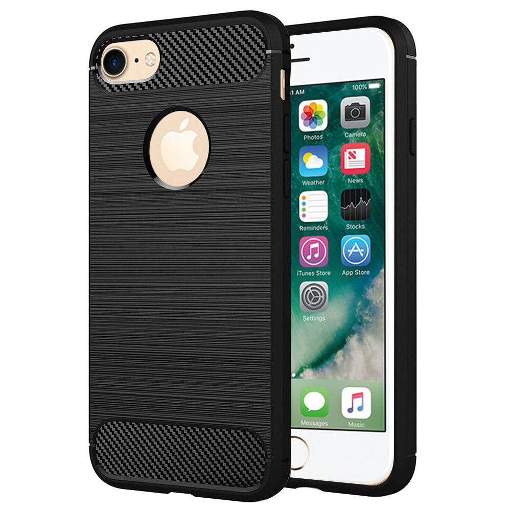 Pouzdro pro Apple iPhone 8 / 7, Techsuit, Carbon, Černé