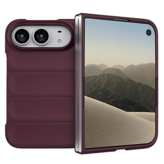 Pouzdro pro Apple iPhone Duo, Techsuit, Magic Shield, tmavě vínové