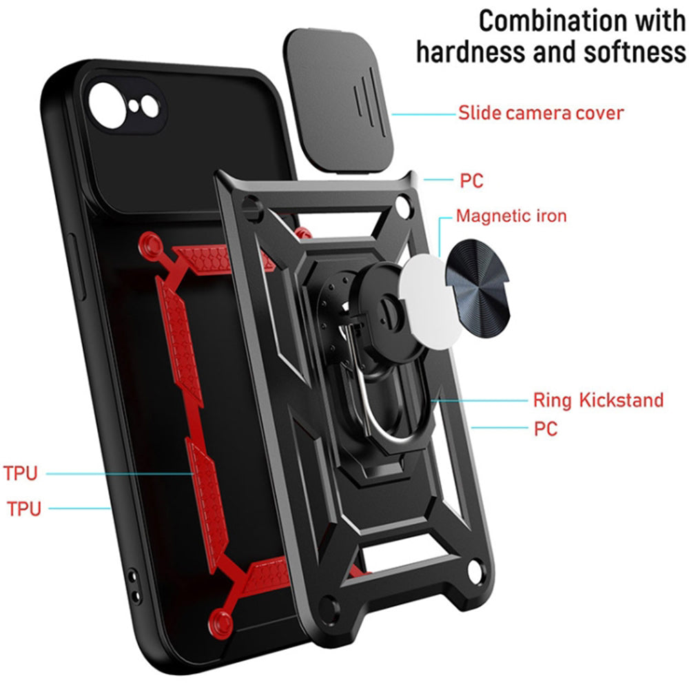 Pouzdro pro Apple iPhone SE (2022) / SE (2020) / 8 / 7, Techsuit, CamShield, Černé