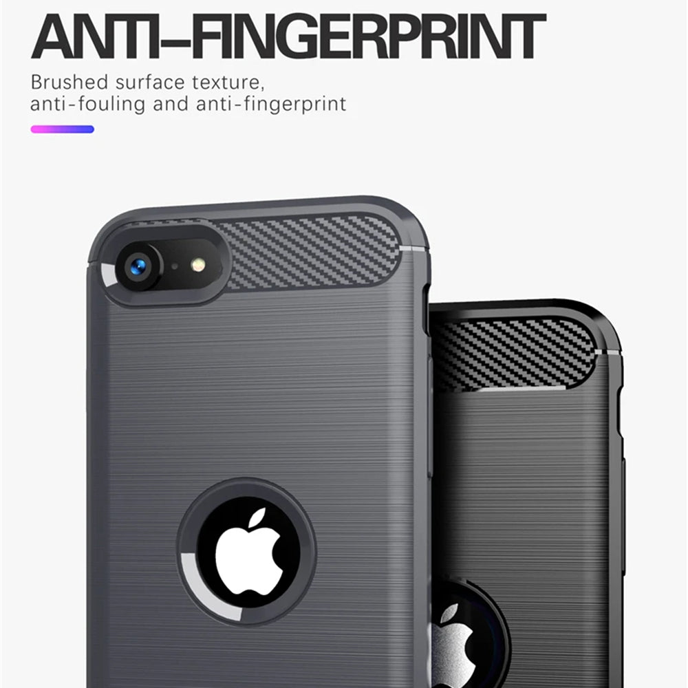 Pouzdro pro Apple iPhone SE (2022) / SE (2020), Techsuit, Carbon, Černé
