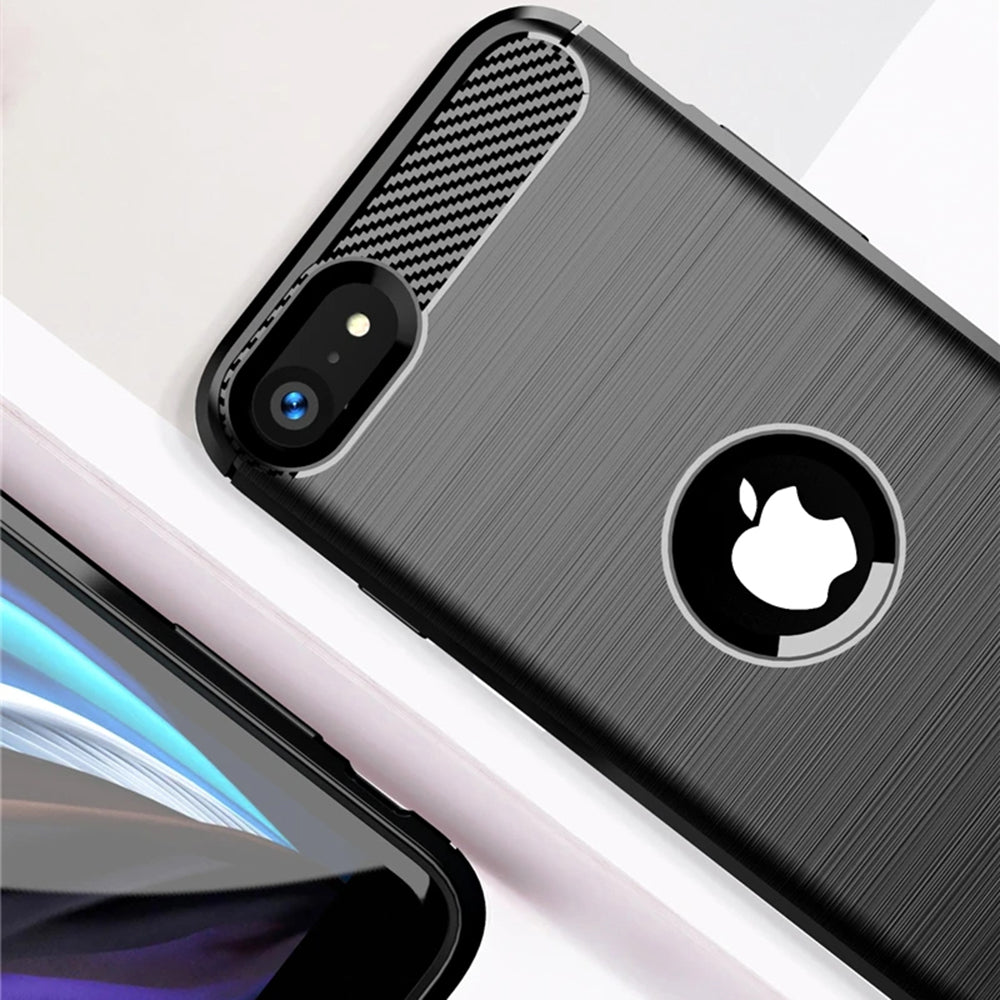 Pouzdro pro Apple iPhone SE (2022) / SE (2020), Techsuit, Carbon, Černé