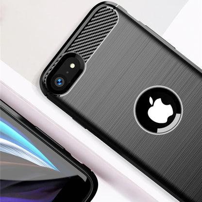 Pouzdro pro Apple iPhone SE (2022) / SE (2020), Techsuit, Carbon, Černé