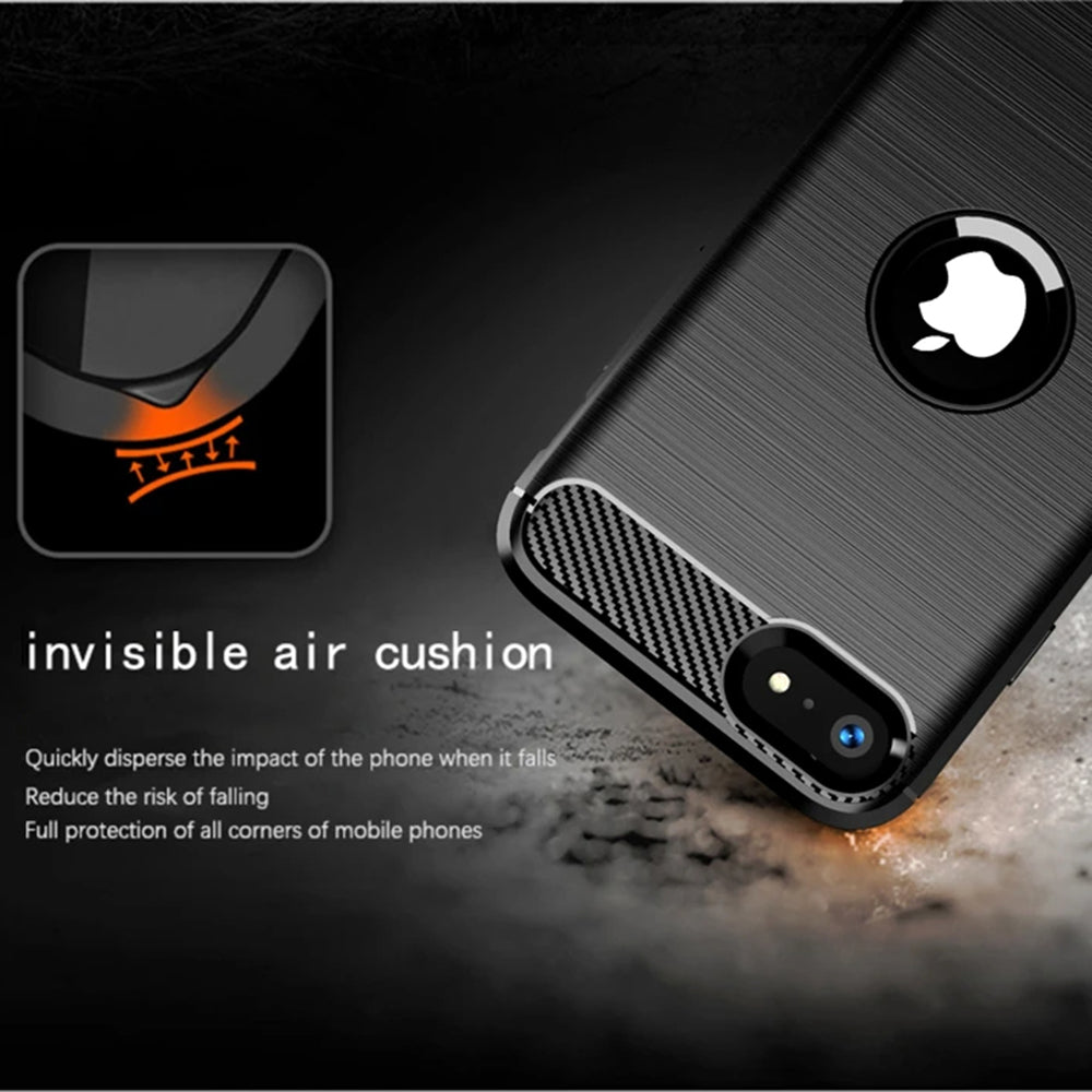 Pouzdro pro Apple iPhone SE (2022) / SE (2020), Techsuit, Carbon, Černé