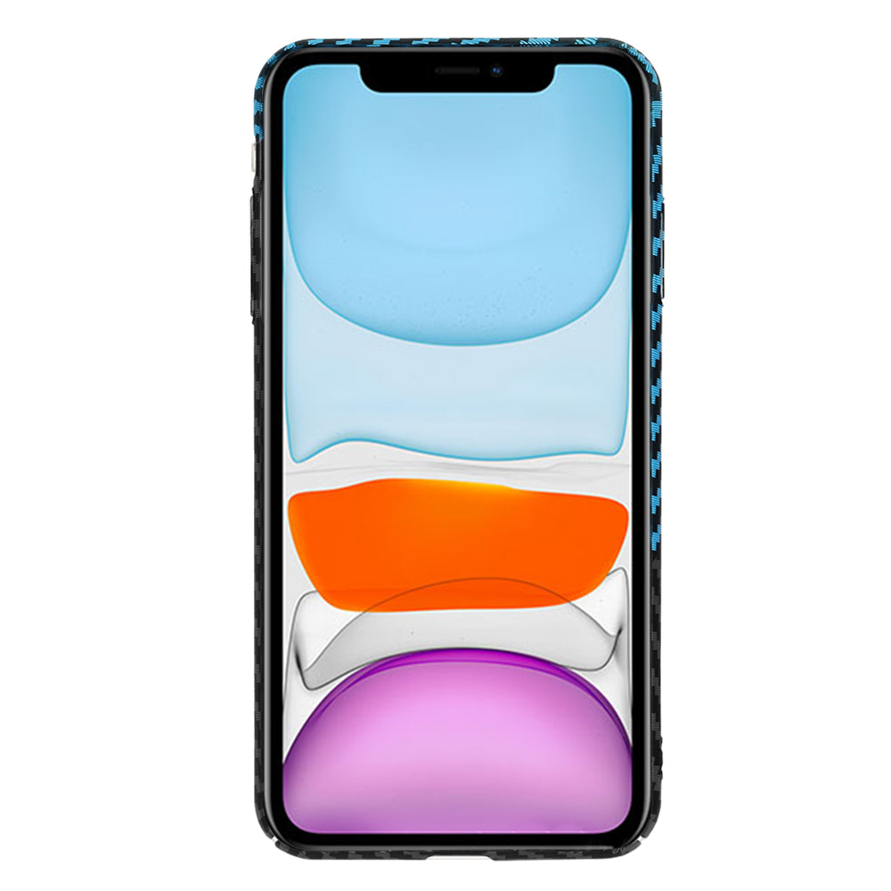 Pouzdro pro Apple iPhone XR, Techsuit, Carbonite FiberShell, Černá Bleu