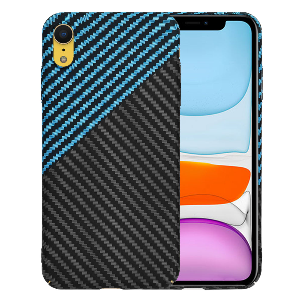 Pouzdro pro Apple iPhone XR, Techsuit, Carbonite FiberShell, Černá Bleu