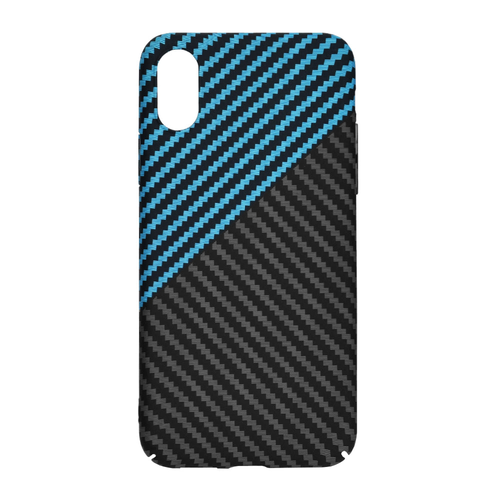 Pouzdro pro Apple iPhone XR, Techsuit, Carbonite FiberShell, Černá Bleu