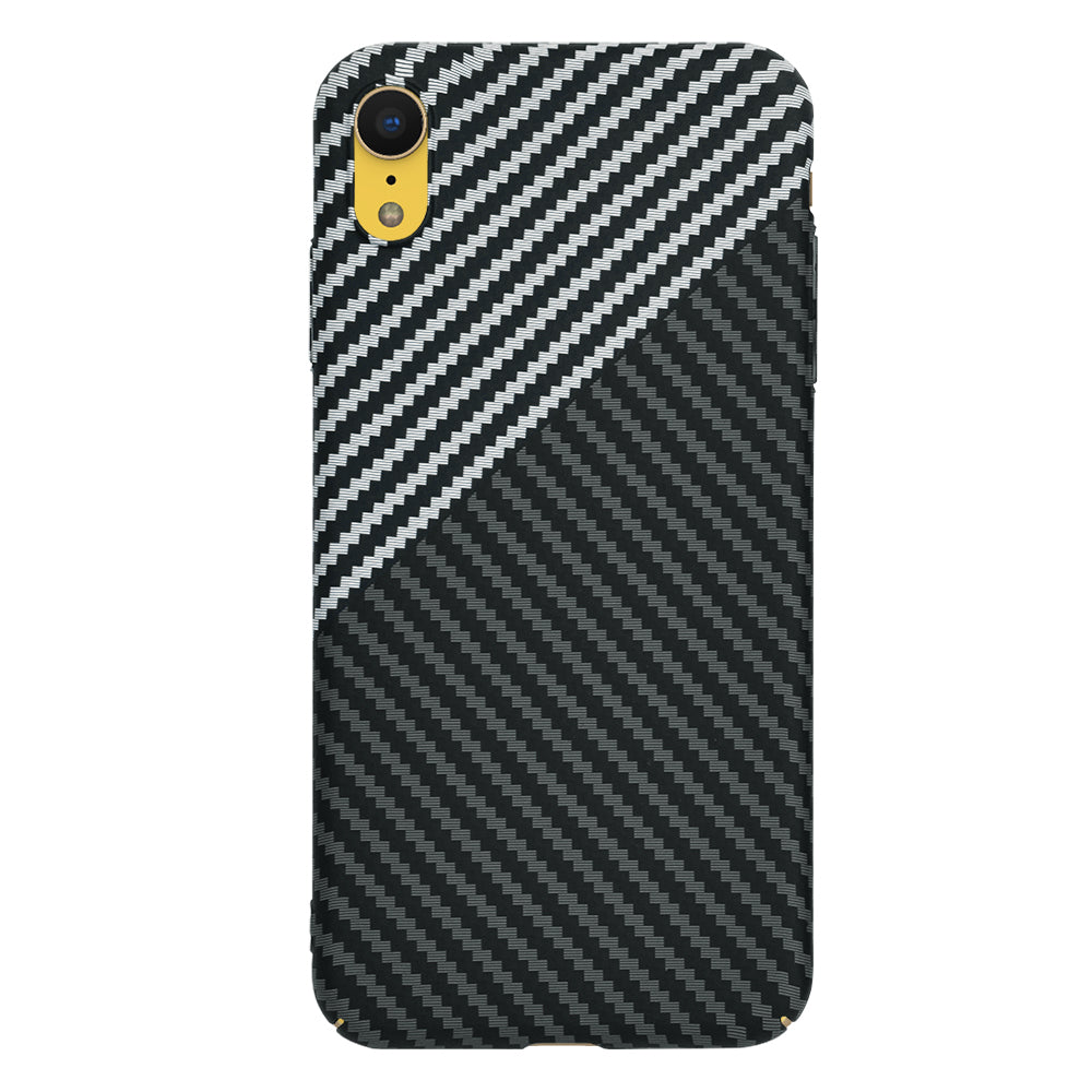Pouzdro pro Apple iPhone XR, Techsuit, Carbonite FiberShell, Černá Šedá