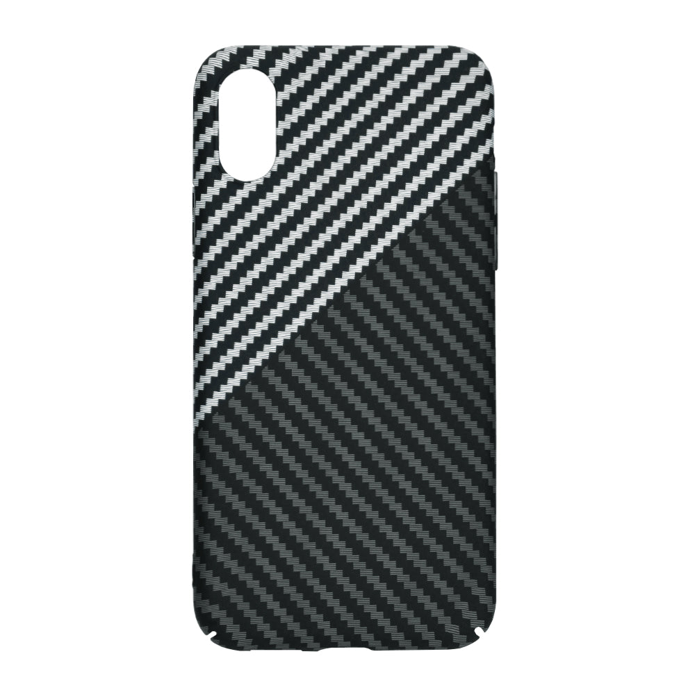Pouzdro pro Apple iPhone XR, Techsuit, Carbonite FiberShell, Černá Šedá
