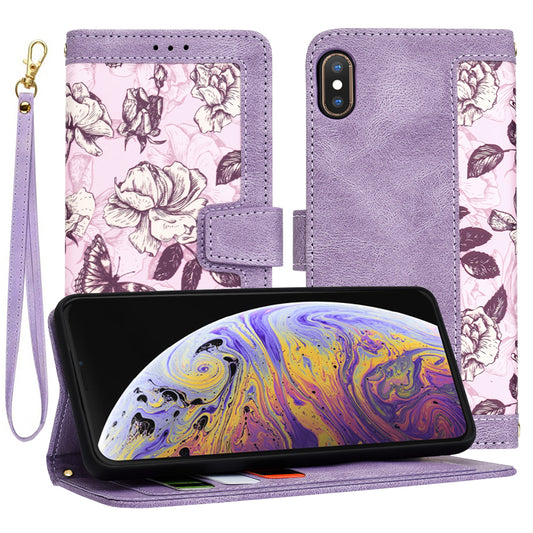 Pouzdro pro Apple iPhone XS Max, Techsuit, FlipCraft, Fialová