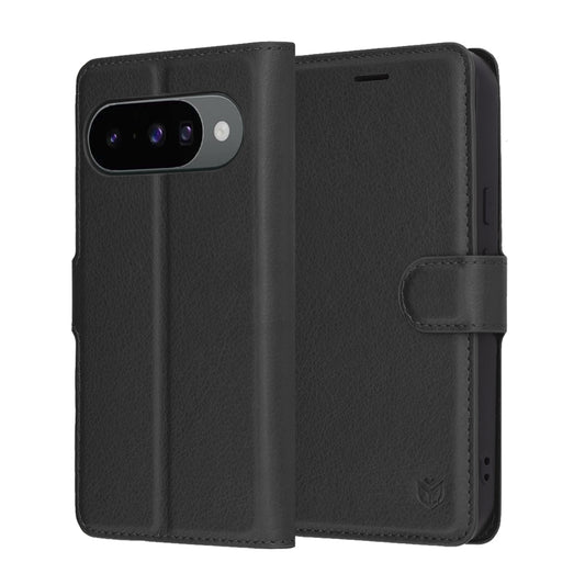 Pouzdro pro Google Pixel 10 Pro / 10, Techsuit, kožené folio, černé