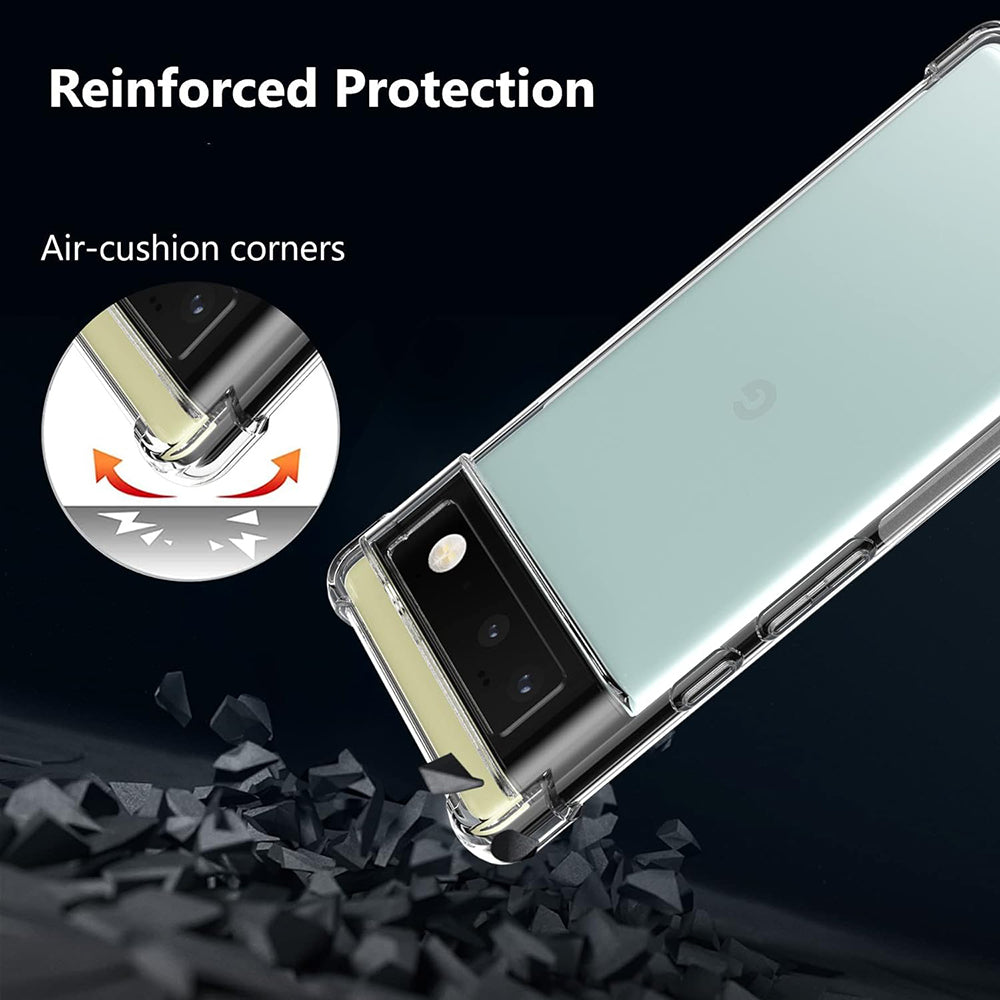 Pouzdro pro Google Pixel 6 Pro, Techsuit, nárazuvzdorné průhledné, transparentní