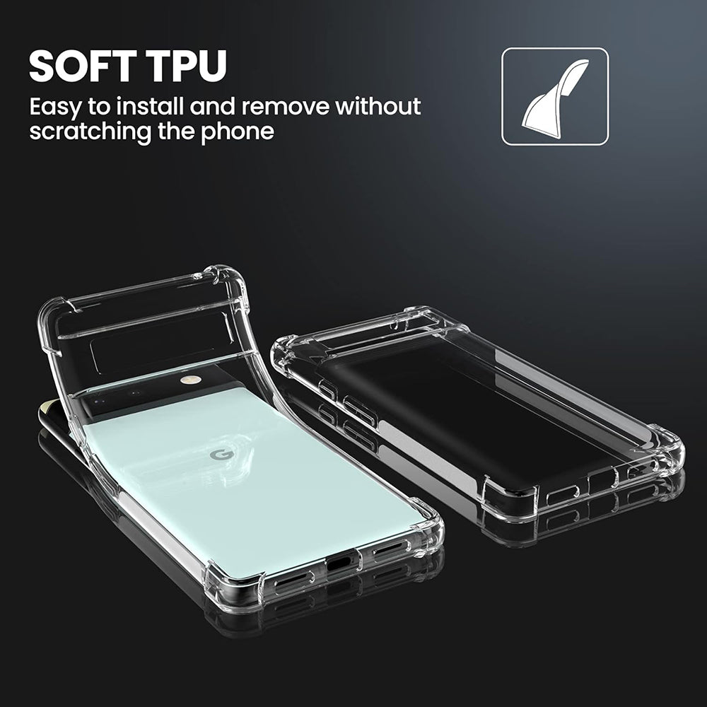 Pouzdro pro Google Pixel 6 Pro, Techsuit, nárazuvzdorné průhledné, transparentní