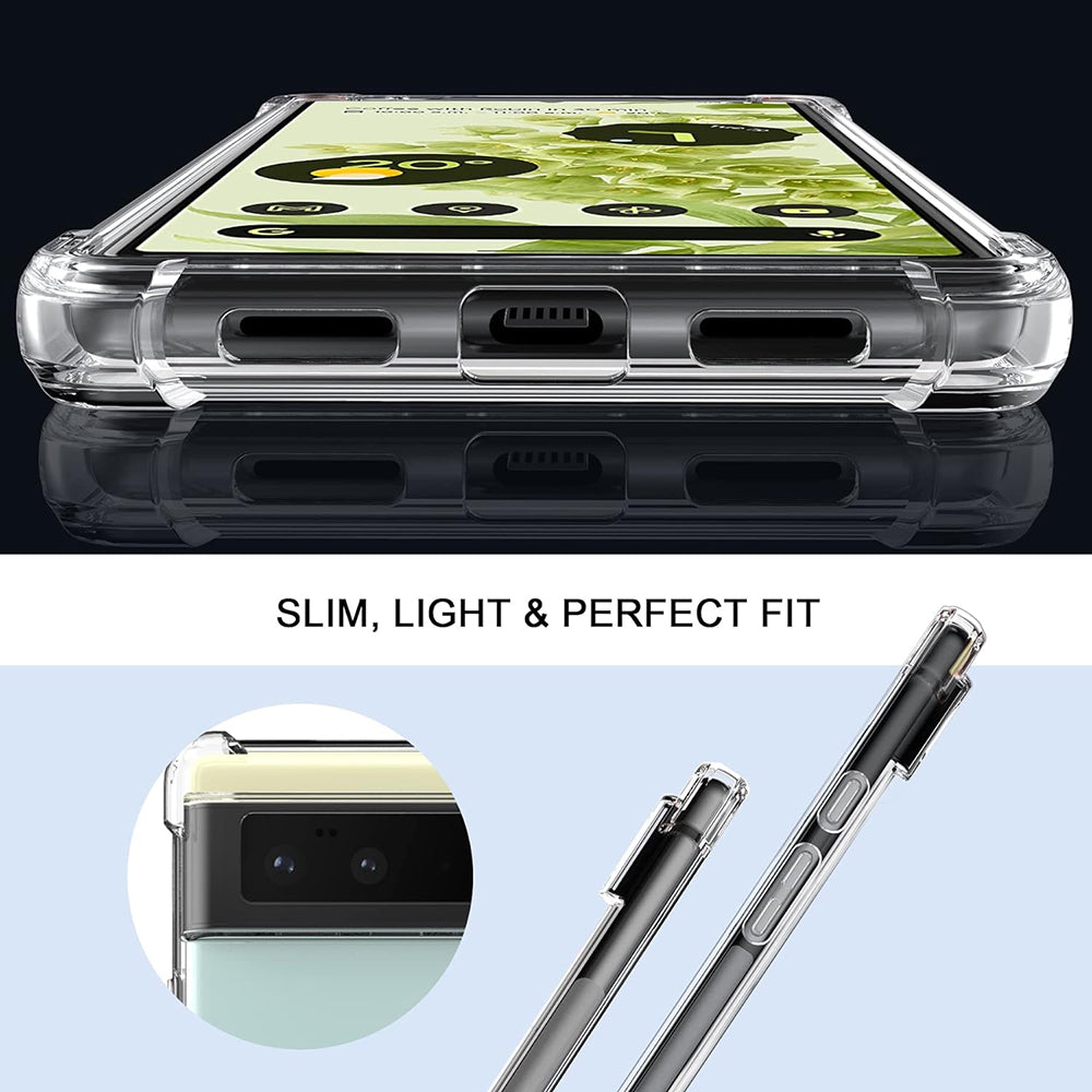 Pouzdro pro Google Pixel 6, Techsuit, Shockproof Clear, Průhledné