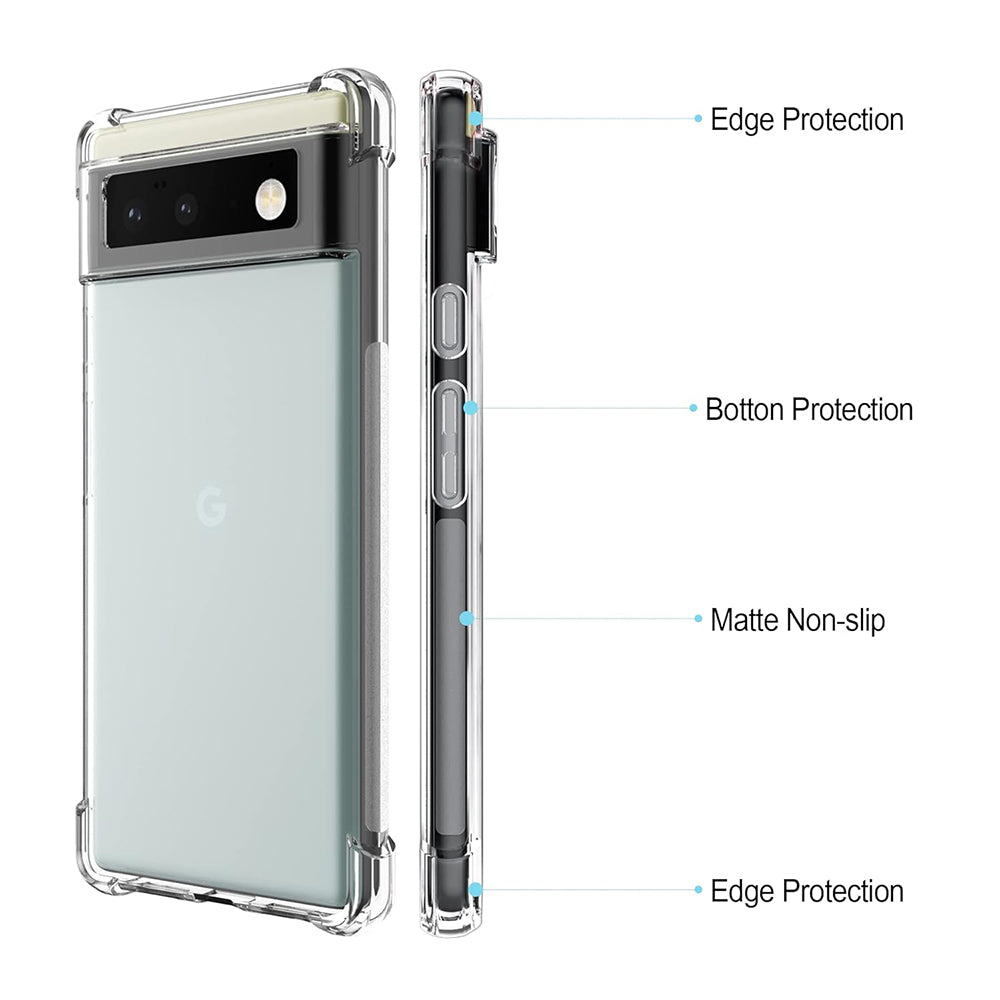 Pouzdro pro Google Pixel 6, Techsuit, Shockproof Clear, Průhledné
