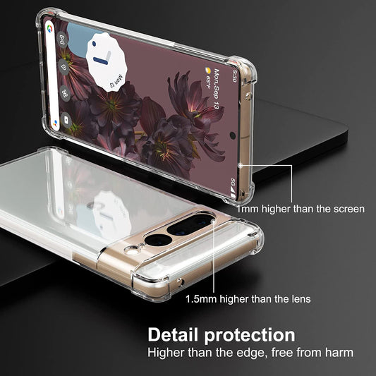 Pouzdro pro Google Pixel 7 Pro, Techsuit, Odolné proti nárazům, Průhledné