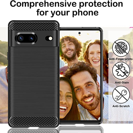 Pouzdro pro Google Pixel 7, Techsuit, Carbon, Černé