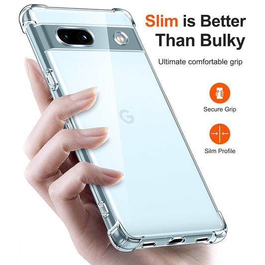 Pouzdro pro Google Pixel 7a, Techsuit, Odolné proti nárazům, Průhledné