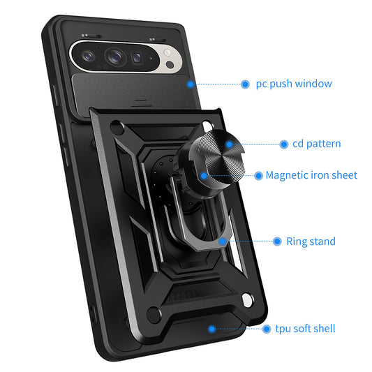 Pouzdro pro Google Pixel 9 / 9 Pro, Techsuit, CamShield, růžové