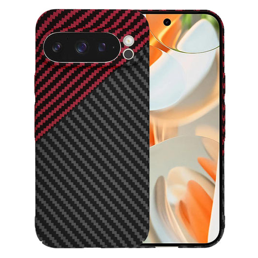 Pouzdro pro Google Pixel 9 Pro, Techsuit, Carbonite FiberShell, Černo-červené