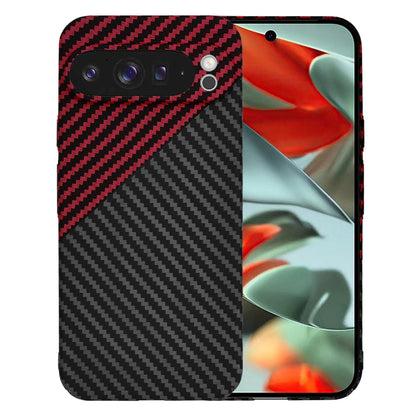 Pouzdro pro Google Pixel 9 Pro XL, Techsuit, Carbonite FiberShell, Černo-červené
