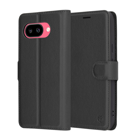 Pouzdro pro Google Pixel 9a, Techsuit, Leather Folio, Černé