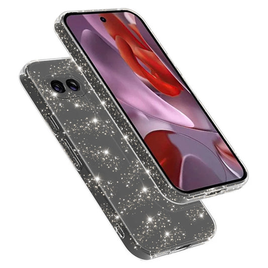 Pouzdro pro Google Pixel 9a, Techsuit, SparkleSkin, Průhledné