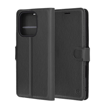 Pouzdro pro Honor 400 Lite, Techsuit, kožené folio, černé