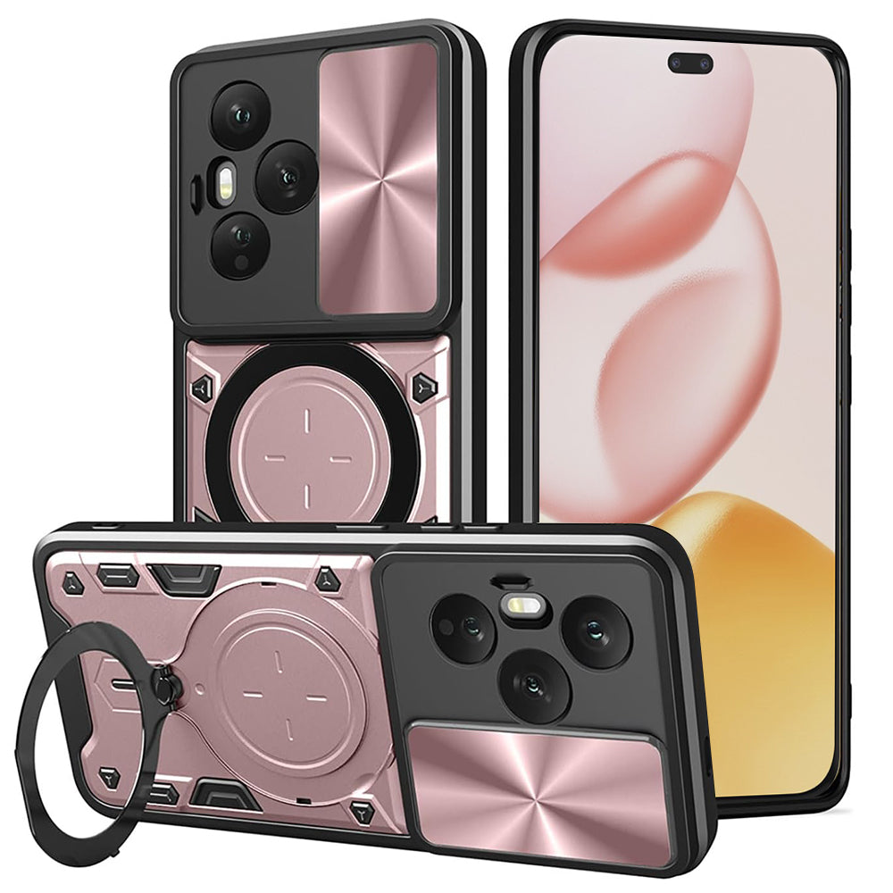 Pouzdro pro Honor 400 Pro, Techsuit, CamGuard Pro, Růžovo-zlaté