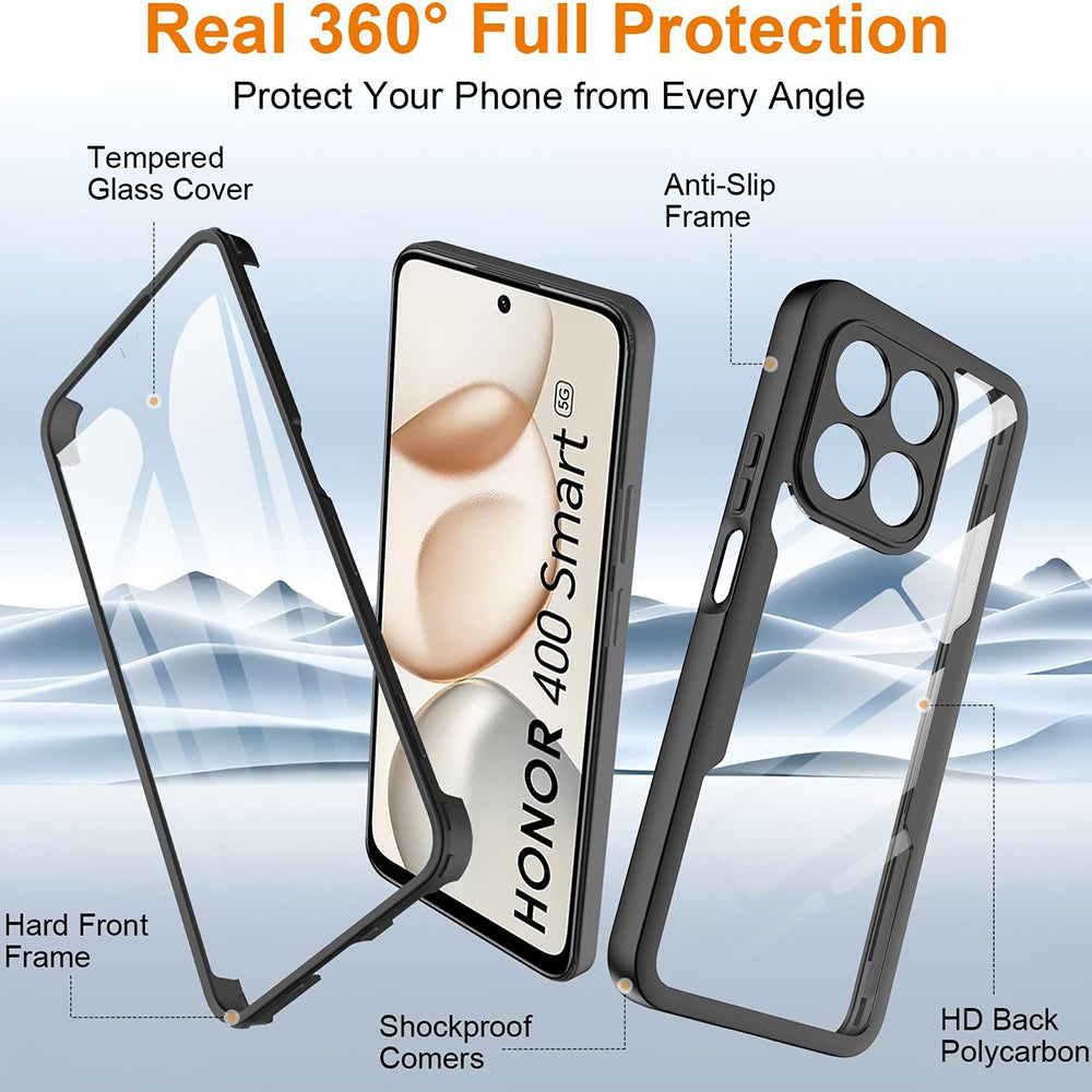 Pouzdro pro Honor 400 Smart 4G / X7d 4G / 400 Smart 5G, Techsuit, ColorVerse 360, Černá